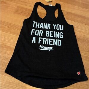 HOMAGE Racerback Tank “Thank you for being a friend” Golden Girls style